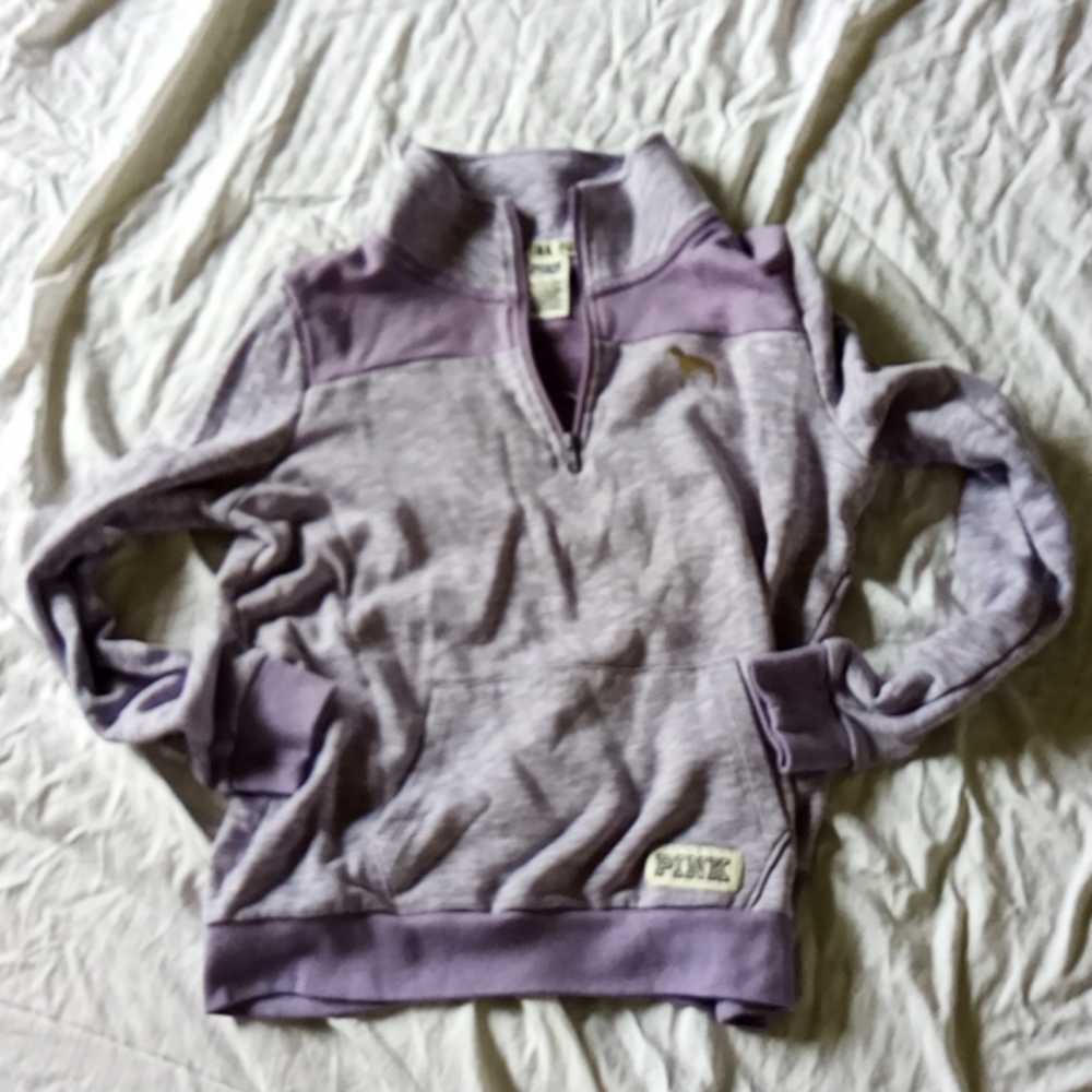 Pink 1/4 zip fleece